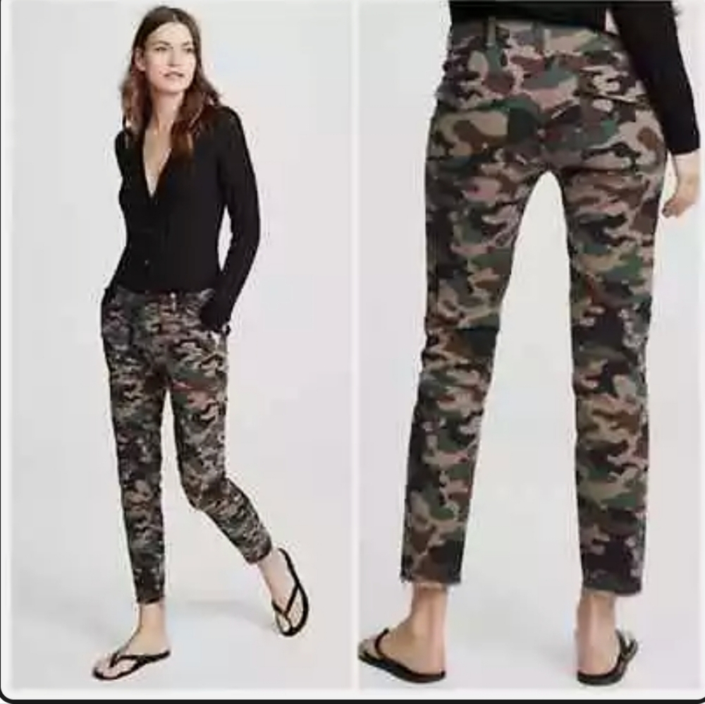 Nili Lotan Jenna | Celebrity Style High Waist Camo Cargo Pants Streetwear - Picture 7 of 11